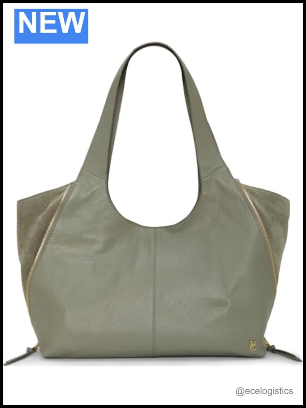 Vince Camuto Leather Shoulder Tote Bag – Magnet Closure